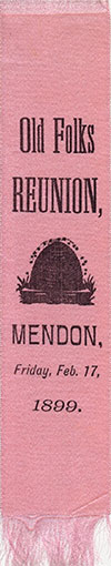 Old Folks Reunion ribbon for 1899