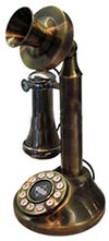 Early telephone set.