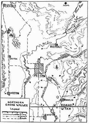 Map of Northern Cache Valley.