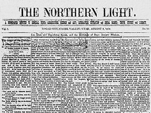 The Northern Light printed half in English and half in Danish